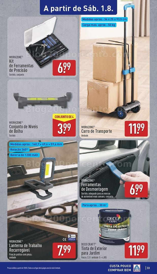 Antevisão Folheto ALDI Bazar Promoções de 1 a 2 agosto